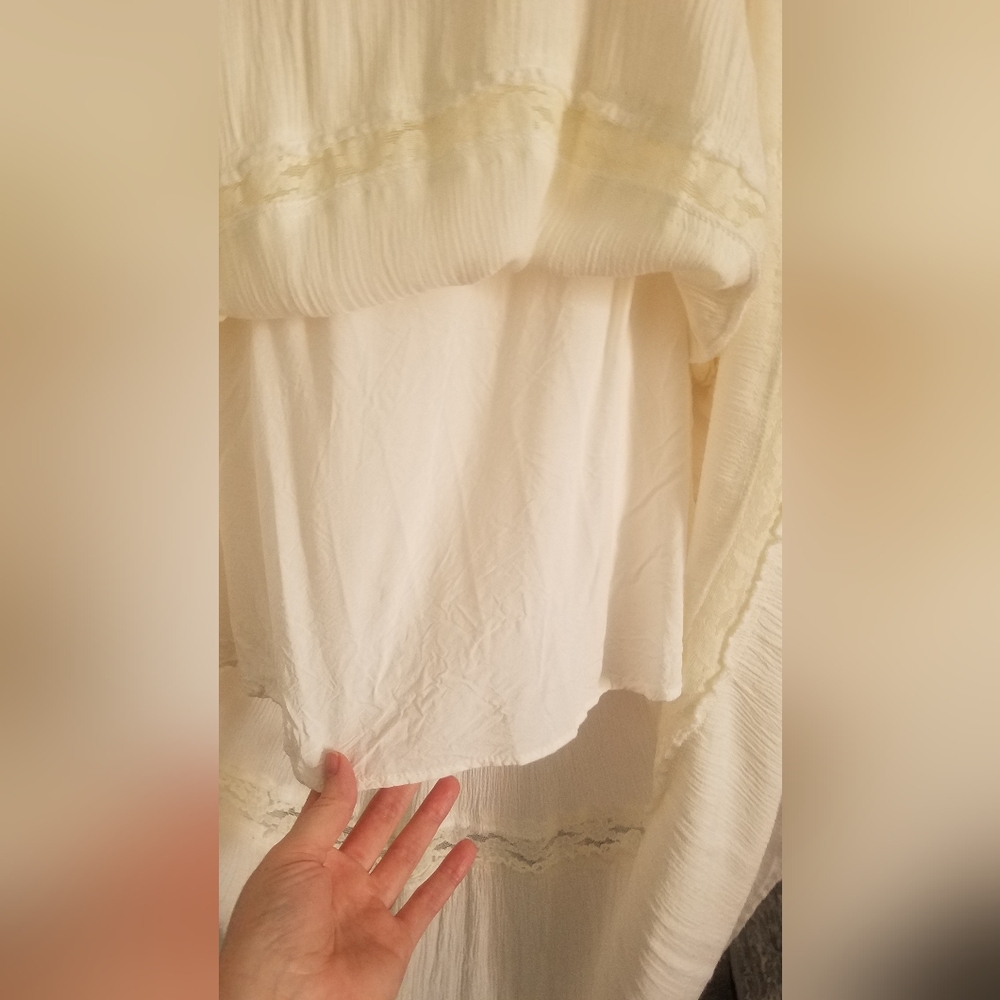 Bohemian Cream Lace Maxi Dress - Picture 4 of 9